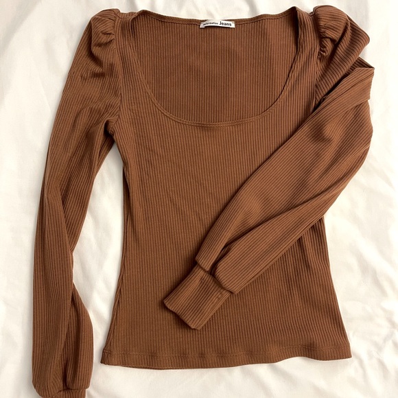 Reformation Square Neck Ribbed Top - Picture 2 of 4